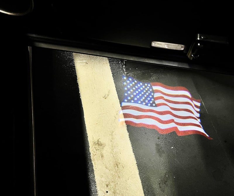 NewL 2 Pcs Led Car Door Welcome Light for American Waving Flag Logo Symbol Projector Lights Ghost Shadow Light - Image 5